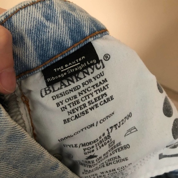 Blank NYC Two Tone / The Baxter Ribcage Straight Leg Jeans Size 30 - Picture 5 of 7